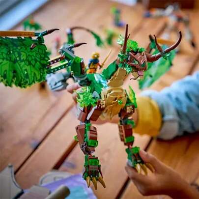 LEGO لعبة بناء ليغو نينجاغو تنين الحياة للأولاد والبنات - لعبة تنين قابل للتحريك وطقم ألعاب للأطفال، من عمر 9 سنوات فما فوق - مع ميكانيكي صغير و8 شخصيات صغيرة للعب التمثيلي - فكرة هدية لأعياد الميلاد - 71859