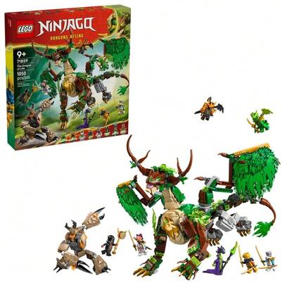 LEGO لعبة بناء ليغو نينجاغو تنين الحياة للأولاد والبنات - لعبة تنين قابل للتحريك وطقم ألعاب للأطفال، من عمر 9 سنوات فما فوق - مع ميكانيكي صغير و8 شخصيات صغيرة للعب التمثيلي - فكرة هدية لأعياد الميلاد - 71859