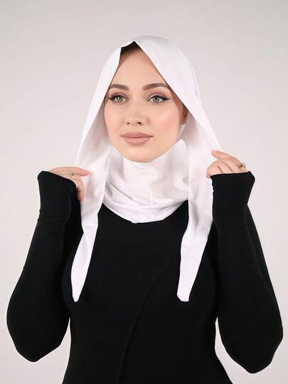 قطعة واحدة من الشماغ النسائي ذو اللون الأحادي مع رباط للرأس، غطاء رأس متعدد الاستخدامات، بثلاث طرق للارتداء، نطاق مطاطي واسع قابل للتنفس، ماص للعرق ولا انزلاقي، مناسب للحياة اليومية والرياضة واليوغا واللياقة البدنية والموضة