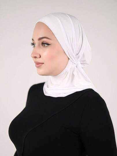 قطعة واحدة من الشماغ النسائي ذو اللون الأحادي مع رباط للرأس، غطاء رأس متعدد الاستخدامات، بثلاث طرق للارتداء، نطاق مطاطي واسع قابل للتنفس، ماص للعرق ولا انزلاقي، مناسب للحياة اليومية والرياضة واليوغا واللياقة البدنية والموضة