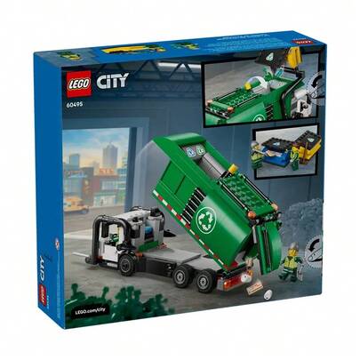 شاحنة إعادة التدوير LEGO City - 60495، مناسبة كهدية لعيد الطفل