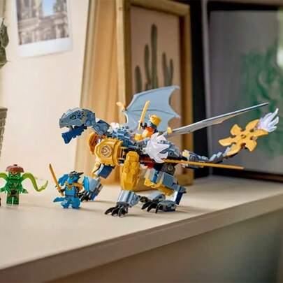 LEGO لعبة بناء تنين نينجا ريو للأولاد والبنات - لعبة تنين نينجا قابل للحركة مجموعة ألعاب للأطفال، من عمر 7 سنوات فما فوق - تشمل 4 شخصيات صغيرة للعب التمثيلي - فكرة هدية لأعياد الميلاد - 71855