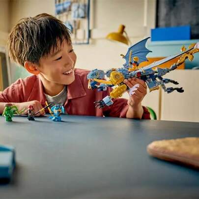 LEGO لعبة بناء تنين نينجا ريو للأولاد والبنات - لعبة تنين نينجا قابل للحركة مجموعة ألعاب للأطفال، من عمر 7 سنوات فما فوق - تشمل 4 شخصيات صغيرة للعب التمثيلي - فكرة هدية لأعياد الميلاد - 71855
