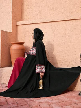 Al Najma رمضان عباءات أبيكوت فاتح بطباعة ريترو بتصميم لوحات