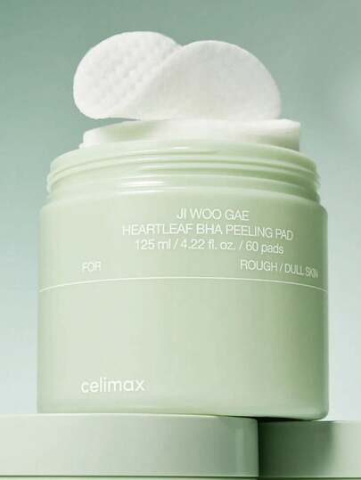 celimax وسادات القطن المقشرة بحمض السالسيليك من Ji.Woo.Gae | العناية بالمسام، وسادات قطنية مقشرة ومنعشة من الجانبين، إشراق البشرة، مرطب، مكونات شجرة الشاي، مناسبة للبشرة المُيالة للحبوب والنمش، هدية عيد الميلاد، هدية جوارب عيد الميلاد (60 قطعة)، مستحضرات