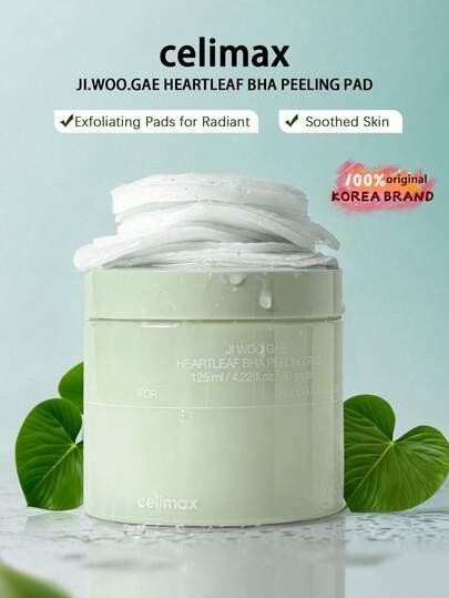 celimax وسادات القطن المقشرة بحمض السالسيليك من Ji.Woo.Gae | العناية بالمسام، وسادات قطنية مقشرة ومنعشة من الجانبين، إشراق البشرة، مرطب، مكونات شجرة الشاي، مناسبة للبشرة المُيالة للحبوب والنمش، هدية عيد الميلاد، هدية جوارب عيد الميلاد (60 قطعة)، مستحضرات