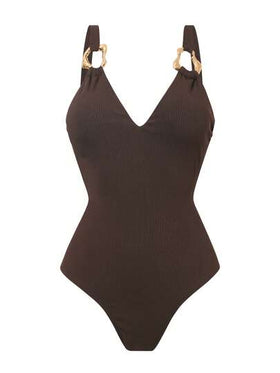 Swim Oasis بدلة سباحة قطعة واحدة ذات لون أحادي من نسيج خاص مع تنورة، طقم ملابس سباحة كاجوال لشاطئ المنتجع 2026 الجديد للربيع/الصيف