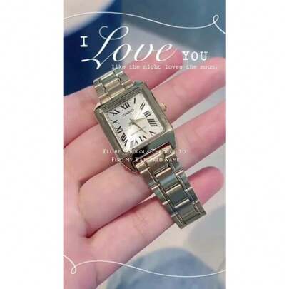 Casio ساعة كاسيو للنساء بتصميم مربع بعقارب الكوارتز LTP-V007D-7B، حالة معدنية رفيعة 7.5 مم، سوار من الفولاذ المقاوم للصدأ، عقارب بأرقام رومانية، مرآة زجاج معدني وإبزيم قابل للطي - ساعة فستان أنيقة عتيقة للاستخدام اليومي/المكتبي