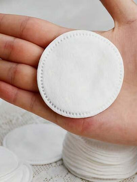 مناشف الوجه المستديرة - وسادة مزيلة للمكياج لطيفة، مناشف وجه محمولة مناسبة للسفر لجميع أنواع البشرة، 6 * 6 سم، بدون رائحة، مثالية للسفر