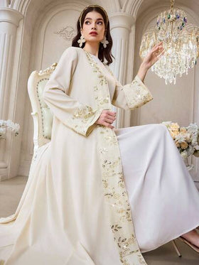 Al Najma رمضان جاكيت كارديجان جديد أنيق مطرز بالترتر، فضفاض وعصري، ذو طابع رومانسي مناسب للحفلات والمناسبات والعطلات
