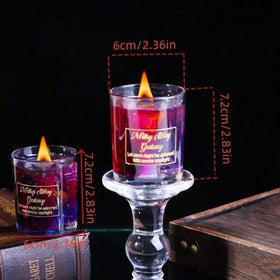 1 قطعة/علبة، شمعة جيلي ذات رائحة المجرة الجديدة، سماء نجمية عشوائية التدرج، رائحة فريدة، تخلق جوًا رومانسيًا، مناسبة لمناسبات الذكرى السنوية//طلب الزواج/حفلة عيد الميلاد/المساحات التجارية/ديكور العطلات والمناسبات الرومانسية المختلفة.