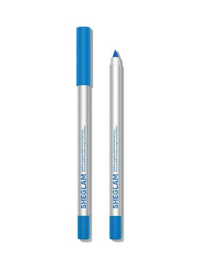 SHEGLAM Boldline محدد عيون جل متعدد الوظائف طويل الأمد-Azure Blue محدد كحل علامة تجارية جمال مكياج ميكب مستحضرات تجميل للنساء الفتيات مثالي لفصل الشتاء الربيع مثالي ل- Y2K أزياء أنيقة رمضان هدية حفلة جاهز أفضل لون