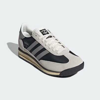 Adidas أديداس حذاء رياضي SL 72 RS منخفض القمة جديد، متين ومقاوم للتآكل، باللون الأسود والرمادي الفاخر، خفيف الوزن ومريح للرياضة اليومية، JI2498