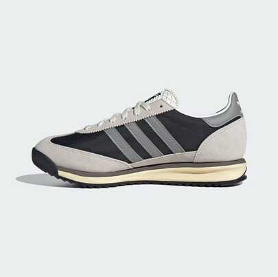 Adidas أديداس حذاء رياضي SL 72 RS منخفض القمة جديد، متين ومقاوم للتآكل، باللون الأسود والرمادي الفاخر، خفيف الوزن ومريح للرياضة اليومية، JI2498
