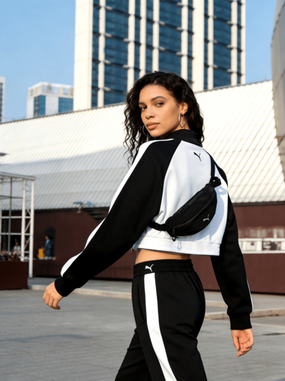 Puma حقيبة صدر مريحة متعددة الاستخدام، حقيبة رسول رياضية كاجوال، حقيبة خصر للسفر والنشاطات الخارجية