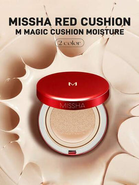 كريم أساس MISSHA Perfect Cushion | تغطية كاملة، خفيف الوزن، صديق للبشرة، نهاية مخملية مطفأة، مقاوم للزيت والماء، كريم BB/CC خالي من العرق وبشكل مثالي
