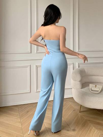 Celisse جمبسوت نسائية أنيقة مزينة بالمعدن، صيفية