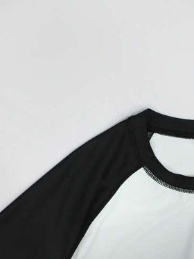 Manfinity Swimmode قميص رجالي بطباعة حرفية بأكمام طويلة على طراز راجلان للتزلج على الأمواج، ملابس لرحلات اليخوت للرجال، قميص صيفي بأكمام طويلة للرجال، قميص سباحة للرجال