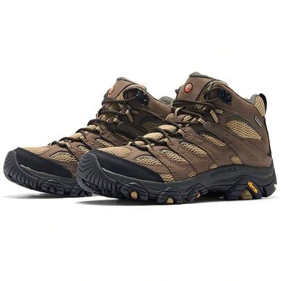 بوت تسلق عالية الكاحل للرجال MERRELL MOAB 3 SYN MID GTX، مقاومة للصدمات، متينة، مقاومة للماء
