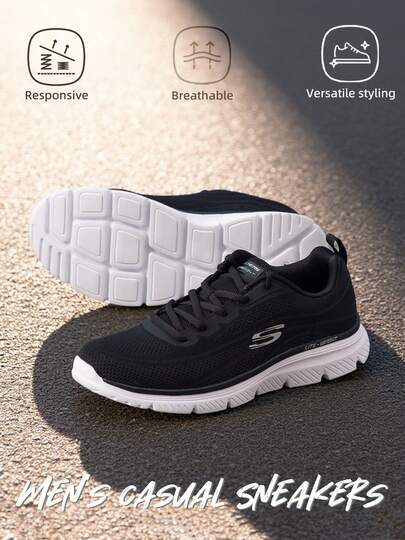 Skechers أحذية الجري للرجال، تدريب اللياقة البدنية والأحذية الرياضية اليومية، أحذية مريحة ذات امتصاص للصدمات، 8790345-BKW