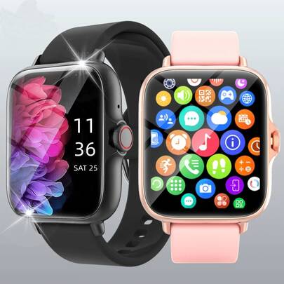 ساعة ذكية بجسم معدني وشاشة كاملة بحجم 4.65 سم، متوافقة مع هواتف iOS و Android، (الاتصال/الطلب)، أوضاع رياضية متعددة/وجوه ساعة وفيرة/ألعاب مدمجة/التحكم الصوتي بالذكاء الاصطناعي/ساعة رياضية مناسبة للجنسين