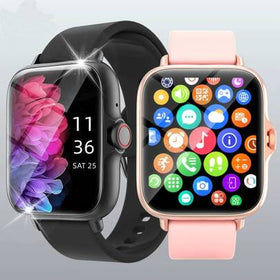 ساعة ذكية بجسم معدني وشاشة كاملة بحجم 4.65 سم، متوافقة مع هواتف iOS و Android، (الاتصال/الطلب)، أوضاع رياضية متعددة/وجوه ساعة وفيرة/ألعاب مدمجة/التحكم الصوتي بالذكاء الاصطناعي/ساعة رياضية مناسبة للجنسين