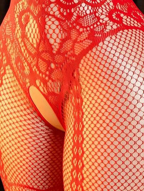 ملابس داخلية نسائية مثيرة ب، جمبسوت من الدانتيل الأسود الأنيق والشبكي - ملابس داخلية مثيرة، تصميم مفتوح للوركين، جمبسوت مفرغة، جمبسوت نسائية وبنطلون ضيق مثير