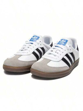 Adidas أصلي سامبا أو جي، أعلى ناعم، مريح، أحذية تزلج عالية منخفضة، يناسب الجنسين، أسود/أبيض/رمادي