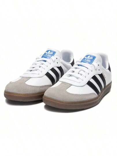 Adidas أصلي سامبا أو جي، أعلى ناعم، مريح، أحذية تزلج عالية منخفضة، يناسب الجنسين، أسود/أبيض/رمادي