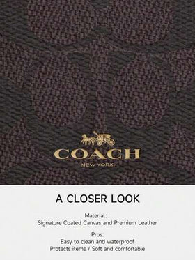 محفظة بطاقات كلاسيكية من COACH، هدية عيد مثالية للنساء، تصميم مميز ومتعدد الاستخدامات، مثالية للتنقل واستخدامها يوميًا، إكسسوار أساسي أنيق لأي مناسبة