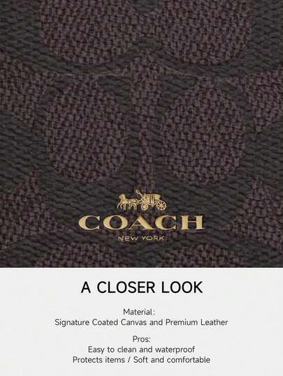 محفظة بطاقات كلاسيكية من COACH، هدية عيد مثالية للنساء، تصميم مميز ومتعدد الاستخدامات، مثالية للتنقل واستخدامها يوميًا، إكسسوار أساسي أنيق لأي مناسبة