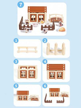 1 طقم من كتل البناء الخشبية الطبيعية عالية الجودة بزوايا مستديرة وسهلة التجميع، ذات تصميم تقدمي تدريجي، بناء بالوصلات المخدشة والأوتاد، لعبة كتل بناء شائعة، لعبة ذكاء عالية التقييم، مناسبة للأطفال من 3 إلى 12 سنة، بتصاميم متنوعة وألوان متعددة (بني أرضي دا