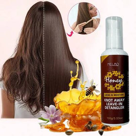 MELAO معطر ميلاو بالعسل للشعر، مع إضافة العسل، يحافظ على رطوبة الشعر، يزيل التشابك بسهولة، يقلل من التجعد، يترك الشعر لامعًا وناعمًا، مناسب للشعر الجاف والمتشابك، صيغة خفيفة الوزن، 100 جرام/3.53 أونصة