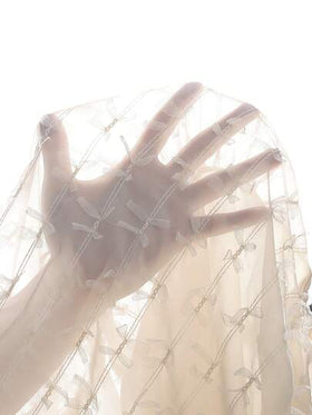 Glamorique Kids فستان قصير أنيق للبنات بطبعات فراشات مطرزة ثلاثية الأبعاد بحمالات رفيعة وتنورة مكشكشة، فستان كاجوال عصري مناسب للحفلات والعطلات والأعياد وأيام الربيع والصيف