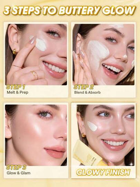 SHEGLAM Melt Touch برايمر فائق الترطيب علامة تجارية جمال مكياج ميكب مستحضرات تجميل للنساء الفتيات مثالي لفصل الشتاء الربيع مثالي ل- Y2K أزياء أنيقة رمضان هدية حفلة جاهز أفضل لون