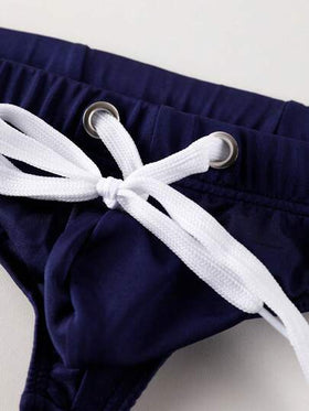 Manfinity Swimmode ملابس سباحة رجالية بتصميم جذاب من الدانتيل والرباط
