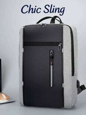 حقيبة ظهر رجالية كاجوال مقاومة للماء مع منفذ USB