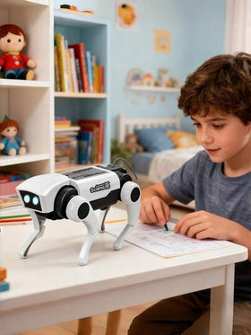 لعبة كلب روبوت DIY أليف آلي تجربة تعلم الروبوتات STEM للأطفال والبنات والبالغين، هدية مثالية لعيد الميلاد والأعياد والحفلات والفصول الدراسية والمنزل
