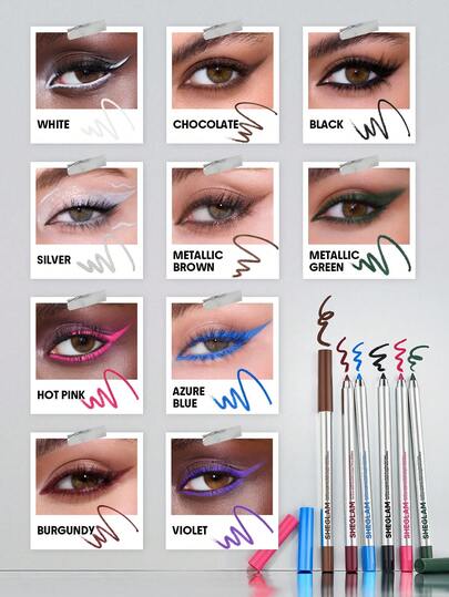 SHEGLAM Boldline محدد عيون جل متعدد الوظائف طويل الأمد-Azure Blue محدد كحل علامة تجارية جمال مكياج ميكب مستحضرات تجميل للنساء الفتيات مثالي لفصل الشتاء الربيع مثالي ل- Y2K أزياء أنيقة رمضان هدية حفلة جاهز أفضل لون
