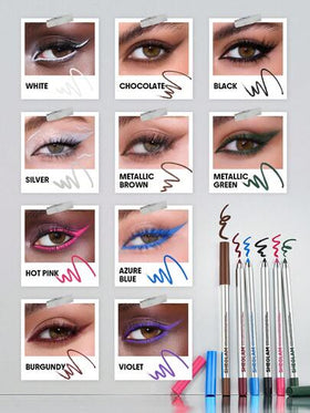 SHEGLAM Boldline محدد عيون جل متعدد الوظائف طويل الأمد-Azure Blue محدد كحل علامة تجارية جمال مكياج ميكب مستحضرات تجميل للنساء الفتيات مثالي لفصل الشتاء الربيع مثالي ل- Y2K أزياء أنيقة رمضان هدية حفلة جاهز أفضل لون