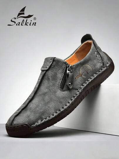 Salkin أحذية رجالية كلاسيكية من المصمم، فخامة ميسورة التكلفة للحياة المعاصرة، أحذية لوفرز سهلة الارتداء من الجلد المخملي السادة، أحذية مشي برزيبر جانبي، أحذية جلدية ناعمة للرجال، أحذية عمل وسهرة، أحذية قيادة يومية، هدية احتفالية، أحذية كاجوال للطلاب، اختر