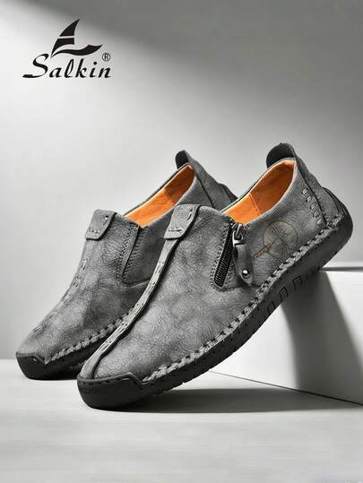 Salkin أحذية رجالية كلاسيكية من المصمم، فخامة ميسورة التكلفة للحياة المعاصرة، أحذية لوفرز سهلة الارتداء من الجلد المخملي السادة، أحذية مشي برزيبر جانبي، أحذية جلدية ناعمة للرجال، أحذية عمل وسهرة، أحذية قيادة يومية، هدية احتفالية، أحذية كاجوال للطلاب، اختر