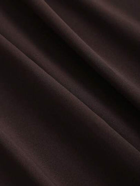 Sweetra جمبسوت قصيرة أنيقة للنساء بياقة كاوول وخصر مشدود باللون البني، أنيقة للتنقل اليومي بأكمام قصيرة