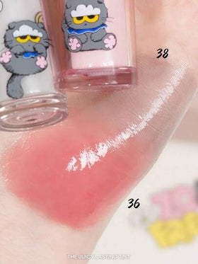 Rom&nd مجموعة هدايا محدودة الإصدار من Romand Juicy Gloss Tint 2.0 36، 03 Coral Pink، صبغة شفاه لامعة مرطبة ذات تأثير مكياج مائي، تعاون كوميدي أنمي، مكياج شفاه على الطراز الكوري. 0.35 جرام/0.01 أونصة.