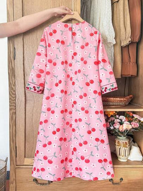 SHEIN فستان أنيق وأنيق بأكمام طويلة مُنسوج للفتيات المراهقات