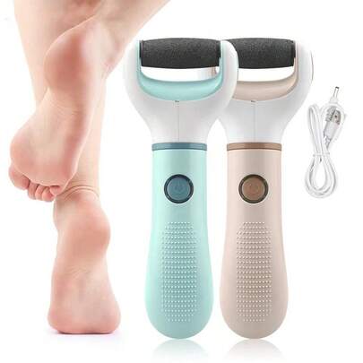 ملف قدم سلكي لاسلكي قابل للشحن عبر USB، جهاز قابل للحمل ومقاوم للماء لإزالة الندوب والتشققات، أدوات للعناية بالقدمين والمعالجة