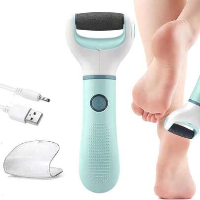 ملف قدم سلكي لاسلكي قابل للشحن عبر USB، جهاز قابل للحمل ومقاوم للماء لإزالة الندوب والتشققات، أدوات للعناية بالقدمين والمعالجة
