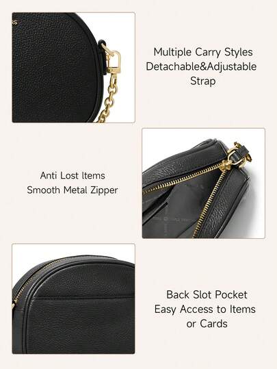 Michael Kors حقيبة كتف أنيقة وعصرية للنساء من Jet Set Charm، حقيبة صغيرة مزينة بشعار الكاميرا، حقيبة كتف