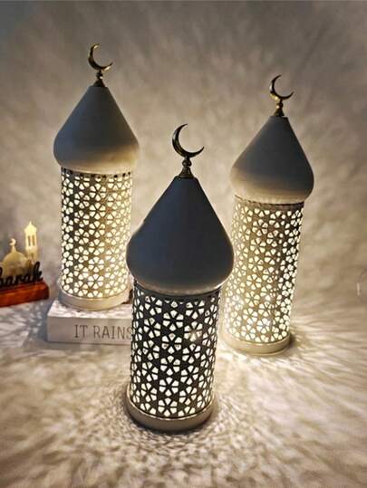 أضواء فانوس LED تعمل بالبطارية، تصميم دقيق مفرغ، ديكور منزلي، مناسب للحفلات والزفاف والديكور الداخلي/الخارجي، غرفة النوم وغرفة المعيشة