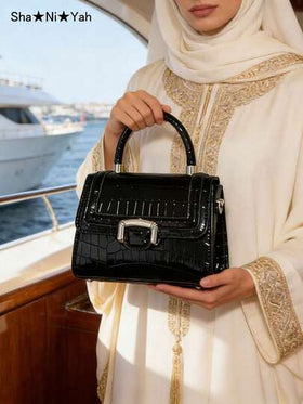 حقيبة كتف كاجوال وعملية ذات طبعة تمساح أنيقة